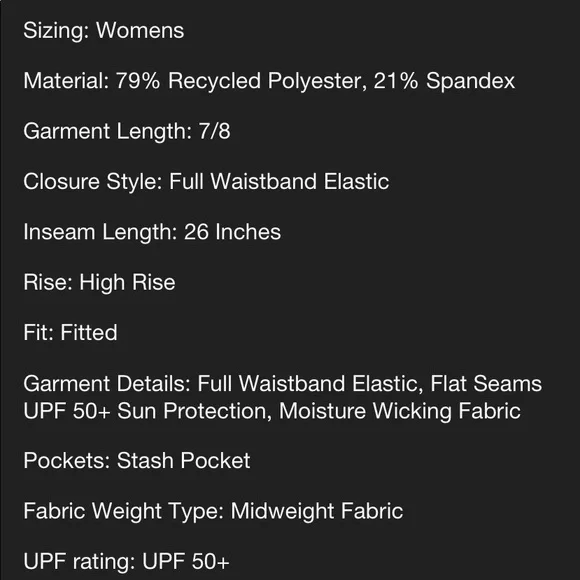 NWT Contour Power Waist  High Rise 7/8 Purple Print Leggings All In Motion - Picture 7 of 15